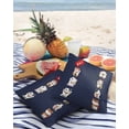 thumbnail image 3 of Pack of 2 Outdoor Pillow Covers, Japanese Seven Fortune Lucky Cats Blue Texture Waterproof Square Throw Pillowcase Cushion Decorative Pillow Covers for Couch Patio Tent, 20x20 in, 3 of 6