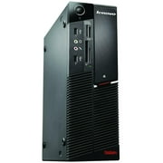 Angle View: Lenovo ThinkCentre A58 7522H6U Desktop Computer, Intel Celeron Dual-Core E1400 2 GHz, 1 GB RAM DDR2 SDRAM, 160 GB HDD, Small Form Factor, Black