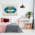 thumbnail image 2 of Stupell Industries Blue Lipstick Glam Makeup Lips Fashion Design Canvas Wall Art, 48 x 36, Design by Madeline Blake, 2 of 5