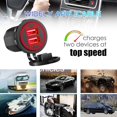 thumbnail image 2 of 3.1A 12V/24V Impermeable Dual USB Coche Cargador De Cigarrillos Zócalo Con Pantalla Digital LED Para Auto Barco Marino Motocicleta D5 huangjie unisex, 2 of 2