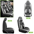 thumbnail image 5 of 2011 for CHEVROLET EQUINOX Car Seat Cover, Faux Leather Cab seat covers With a Headrest and Lumbar Support Non-slip, Gray and White Car Seat Covers, Protect Car Seats, 5 of 8