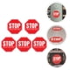 thumbnail image 4 of EeaseMX 5 hojas de pegatinas de pared para lugares públicos que recuerdan mantener la distancia., 4 of 7