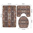 thumbnail image 3 of Multicolor Geometric Boho Pattern Bathroom Rugs Sets 3 Piece,Toilet Cover Set,Absorbent Non Slip Bathroom Mats Sets with U-Shaped Contour Rug Toilet Rug Set, 3 of 5