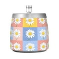 thumbnail image 7 of Yayeee Ashtray with Lid for Cigarette Smokeless Stainless Steel Home Ash Holder, Light Blue Daisy, 7 of 7