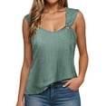 thumbnail image 2 of Hessimy Spaghetti Strap Camisole Tank Tops for Women, Basic Slim-Fit Cotton Cami Undershirts(AG,M), 2 of 9