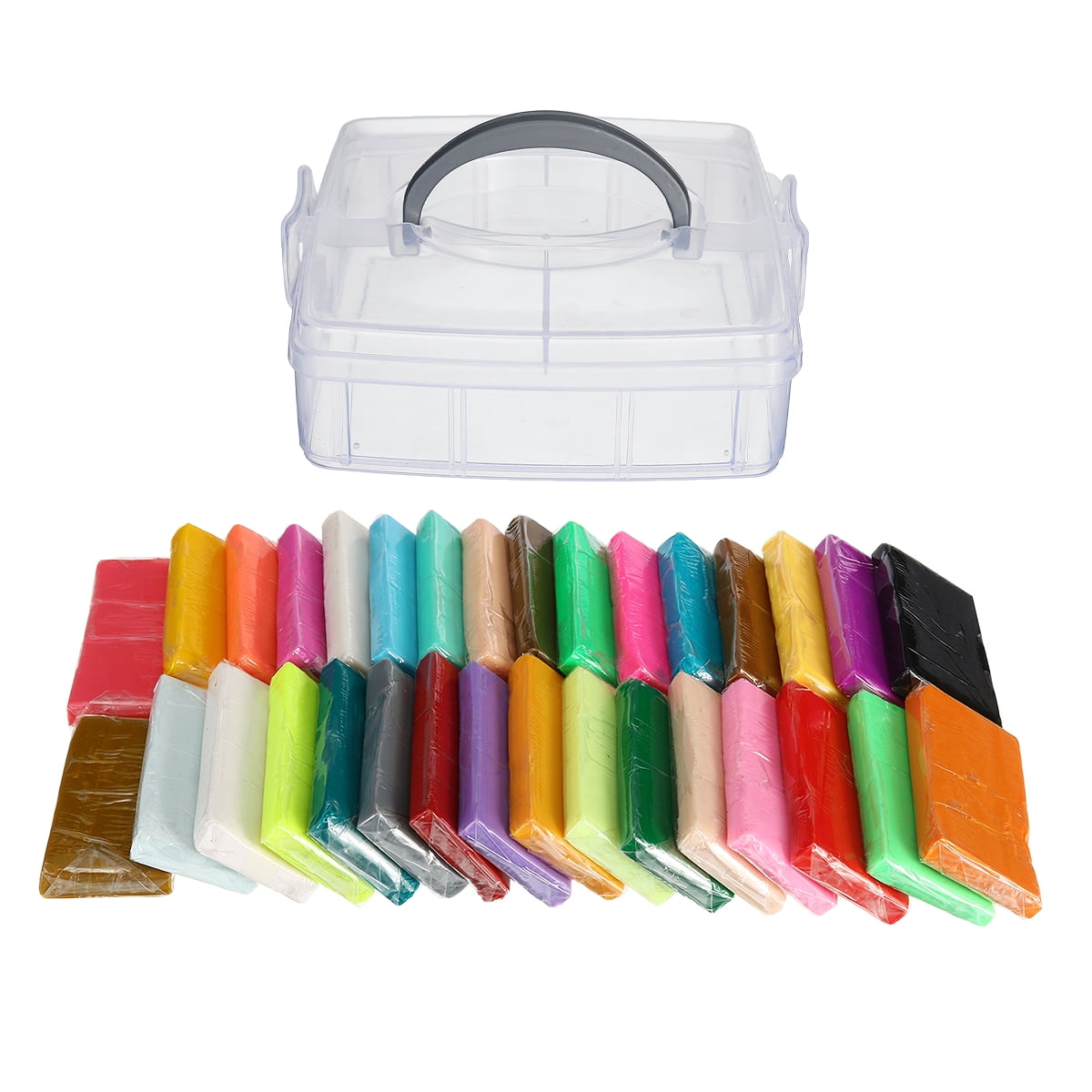 Toy Polymer Clay Kit with Box+Tools, 24/32/50 Colors Clay Polymer Set