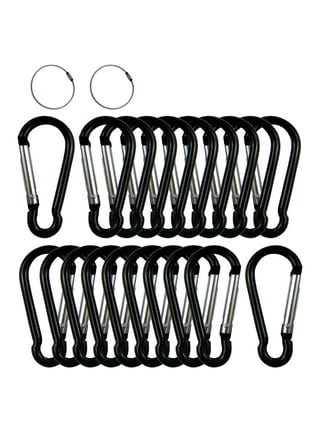 12pcs 3” Aluminium Carabiner Clip Vibrant Colors, Durable Spring-loaded  Gate Keychain Hook Pear Shape for Home, RV, Camping, Hiking, Fishing or