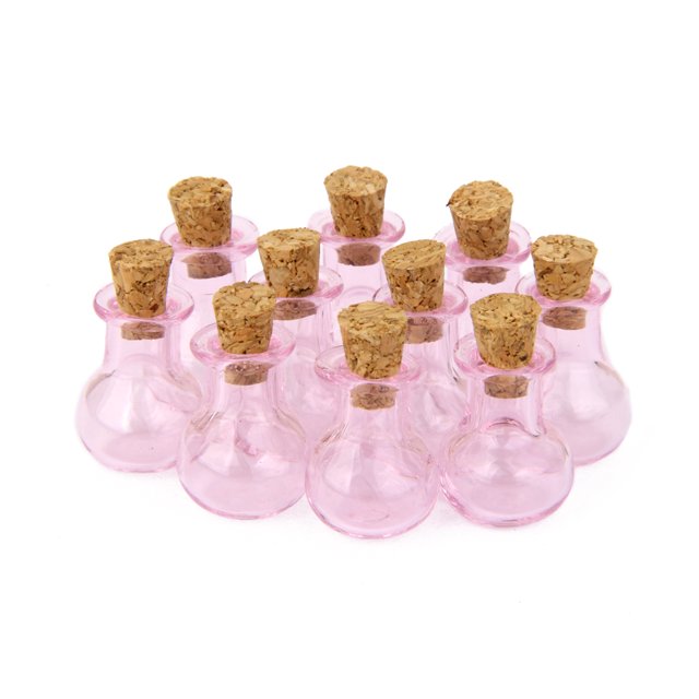 10pcs Viales De Botellas De De Botella Colgante Con Corcho - Llanta Con Fernando minibotella