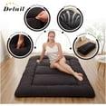 thumbnail image 3 of Zelladorra Japanese Floor Mattress, Futon Mattress with Portable Storage Bag, Roll Up Mattress Thick Tatami Mattress Suitable for Camping, Guest Room, Black, Full）, 3 of 8