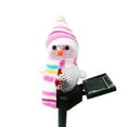 thumbnail image 2 of Snowman Outdoor Christmas Decorations Solar Snowman Garden Pile Decorative Metal Solar P-ath Pile For Outdoor Yard L-awn Decorations, 2 of 6