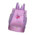 thumbnail image 1 of Bolsa de ballet Perfecl mochila duradera Con encaje para niños bolsa de zapatos de baile bordado violeta, 1 of 8