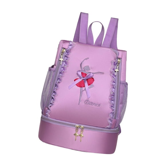 Bolsa de danza de ballet para niña Yuyangstore ligera duradera bordado violeta