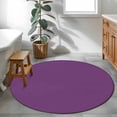 thumbnail image 4 of Dark Purple Round Rugs 3.3ft, Farmhouse Solid Purple Color Modern Art Non Slip Washable Rug Runner, Low Pile Indoor Floor Carpet Mat Bathroom Rugs for Living Room, Bedroom, Kids Room, 4 of 9