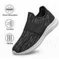thumbnail image 2 of YHOON Women’s Slip On Walking Shoes, Non Slip/Lightweight/Breathable, Black/White, 2 of 5