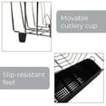 thumbnail image 2 of Mainstays Large Metal Dish Drainer Rack - Chrome/Black, 2 of 6