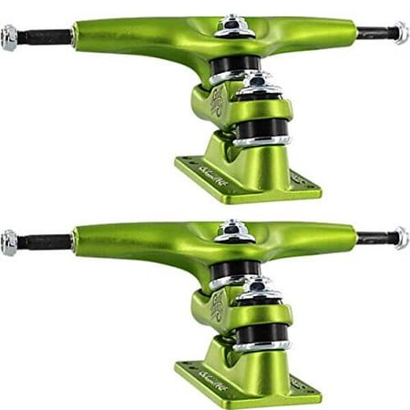 Gullwing Trucks Sidewinder II Lime Green Skateboard Double Kingpin 