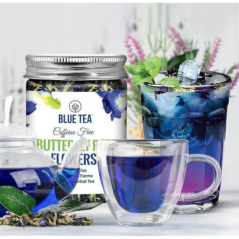 BLUE TEA - Natural Butterfly Pea Flower Herbal Tea, 30 Bags