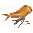 thumbnail image 3 of Huge Beautiful Handmade Wooden MAHI MAHI Dolphin Sculpture Statue Carving Sport Fish Trophy ONE of A Kind, 3 of 3