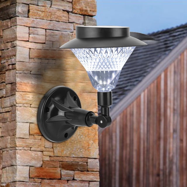 Lámpara solar para césped, impermeable, 8 LED, pared solar, luces solares para pared, luz solar para exteriores, rendimiento de alta gama