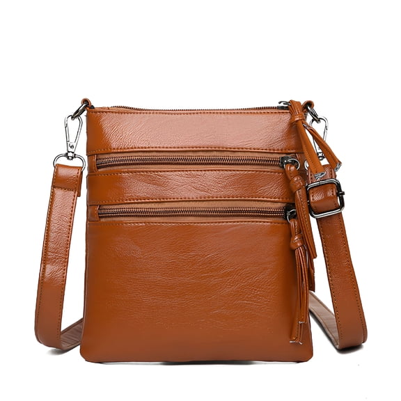 GASTROPOD 2026 New Small Pu Leather Crossbody Purses for Women Cross Body Bag Shoulder Handbags with Multiple Zipper Pockets Cross Body Bag for Woman