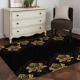 thumbnail image 3 of Boho Flower Area Rugs 3'x5', Washable Small Throw Rugs for Living Room Bedroom, Vintage Ethnic Brown Floral Textured Indoor Outdoor Rug Non-Slip Low Pile Carpet Runner Reversible Floor Mats, 3 of 8