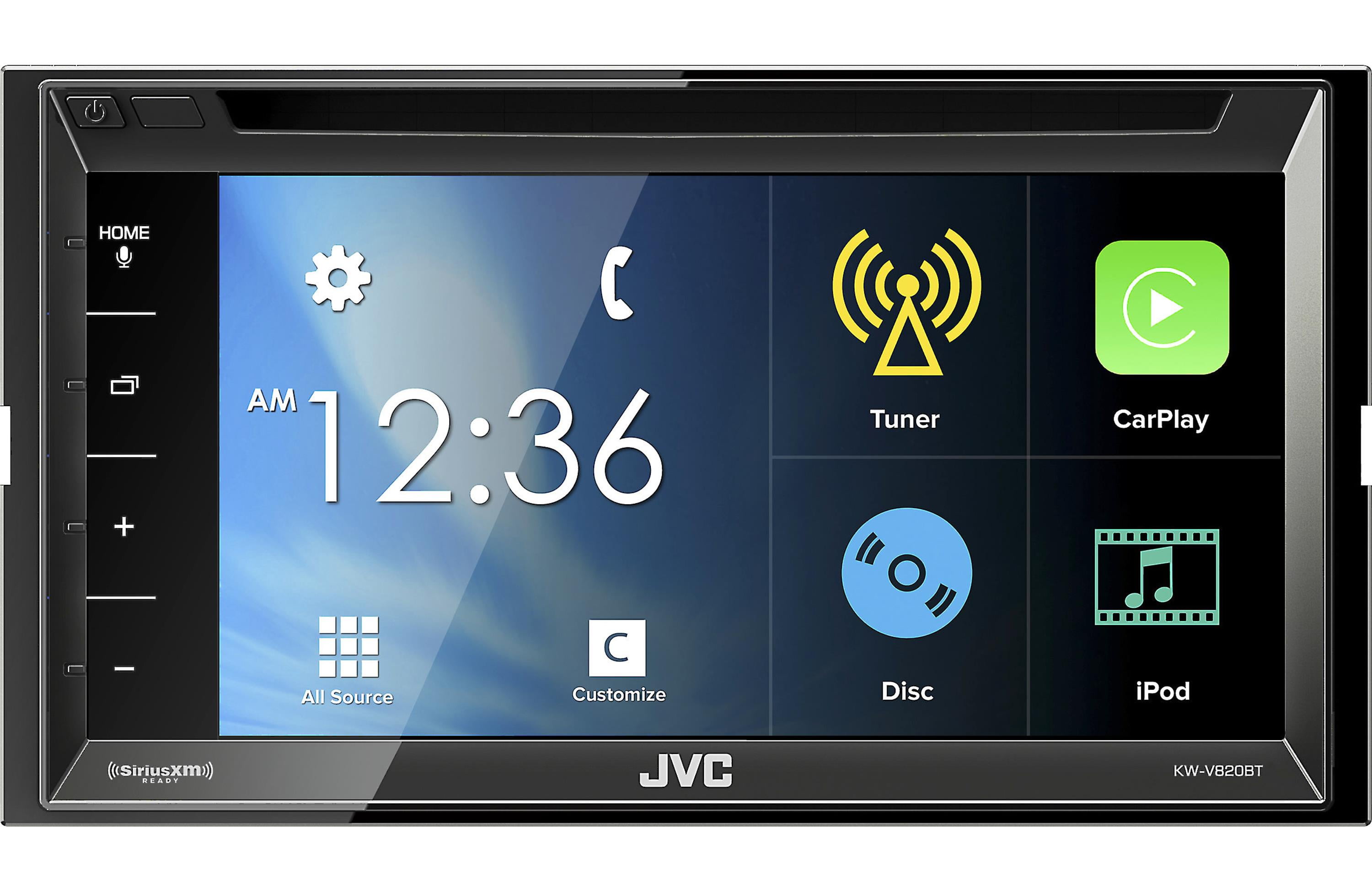 JVC KWV820BT Apple CarPlay Receiver with Sirius XM Tuner & Back Up