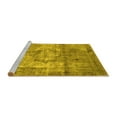 thumbnail image 2 of Ahgly Company Machine Washable Indoor Round Persian Yellow Traditional Area Rugs, 4' Round, 2 of 4