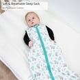 thumbnail image 3 of LollyBanks 0.5 TOG Cotton Baby Sleep Sack, 2-Way Zipper, Wearable Blanket, Baby Elephant Print, 3 of 5