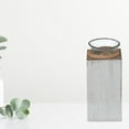 thumbnail image 3 of IH Casa Decor White Wooden Tealight Candle Holder With Rope 6.30", 3 of 4