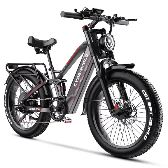 Cbvelo Electric Bike for Adults, 3500W Ebike, 50MPH 100Miles Electric Mountain Bike, 26" X 4Fat Tire Adult Electric Bicycle with 52V 40AH Battery E Bikes, Full Suspension Electric Dirt Bike