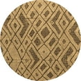 thumbnail image 1 of Ahgly Company Indoor Round Abstract Brown Modern Area Rugs, 5' Round, 1 of 4
