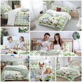 thumbnail image 6 of Happy Easter Gnome Queen Size Comforter Set, Rabbits Daisy Flower Green Plaid Egg Bedding for All Seasons, 4 Pcs Bed Set, 1Quiltcover (90"x92") ,1Sheet(94"x116"), 2Pillowcases (30"x20"), 6 of 9