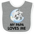 thumbnail image 3 of Inktastic Raccoon My Papa Loves Me Boys or Girls Baby Bib, 3 of 4
