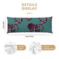 thumbnail image 3 of Vsdgher Snake And Rose Body Pillow Cover, Pillowcases with Hidden Zipper Breathable Long Pillow Case (Pillows are not included,20x54 inch), 3 of 7