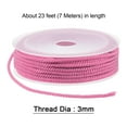 thumbnail image 2 of Twisted Nylon Twine Thread Beading Cord 3mm 7M/23 Feet Extra Strong Braided Nylon String, Pink Pearl, 2 of 6