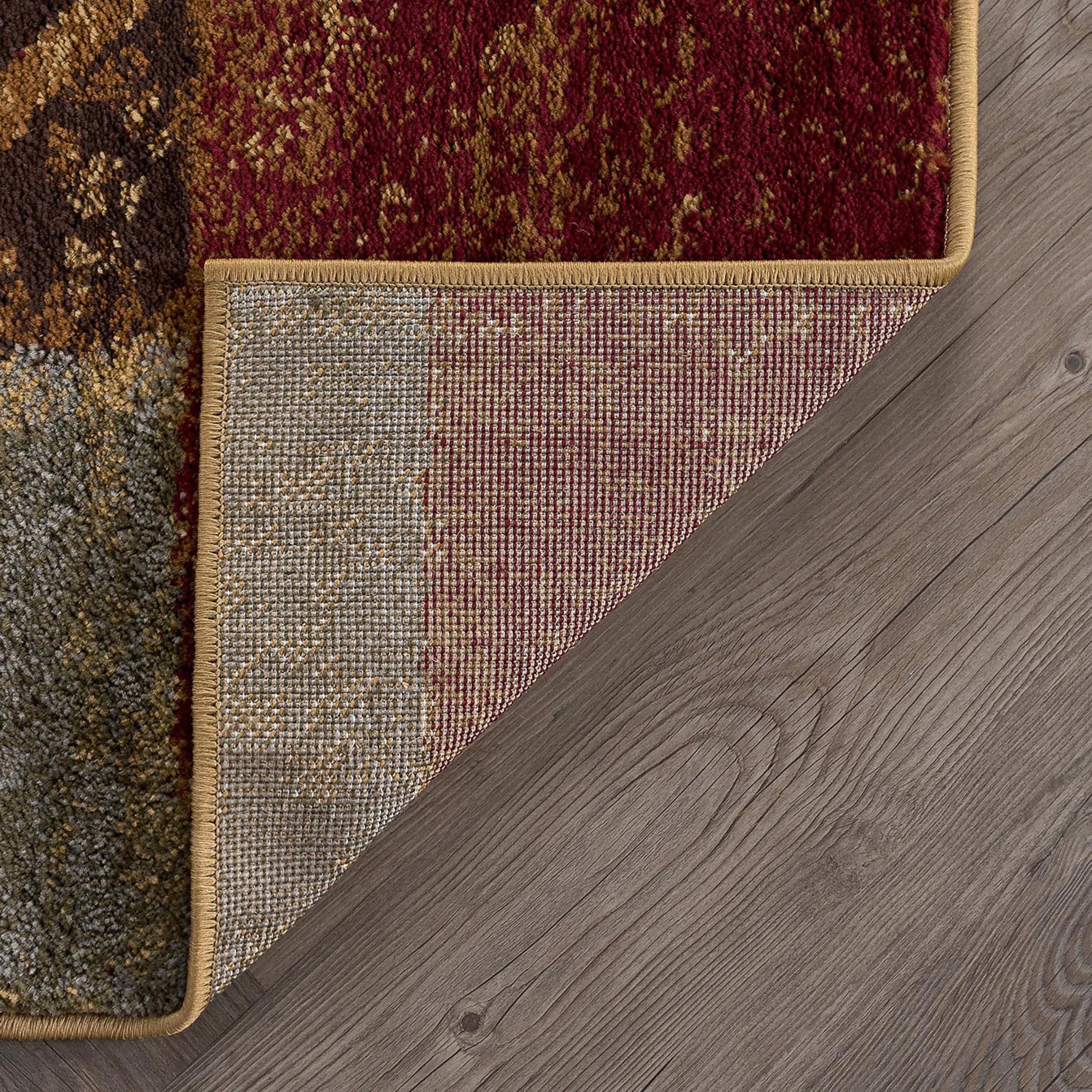 Elegance Contemporary 3-Piece Set Multi-Color Polypropylene Indoor Area Rug