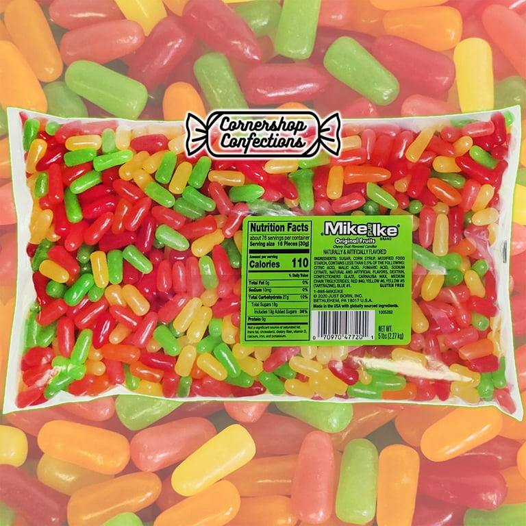 MIKE AND IKE Candy Chewy Bulk, 10 Pounds, 2400 Pieces, 2 x 5 Pound