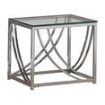 thumbnail image 2 of Square End Table with Swoop Accents Chrome, 2 of 5