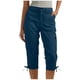 thumbnail image 1 of Pantalones de Cintura Elástica para Mujeres Color Sólido Ropa Casual Bolsillos de Longitud Completa Capris Mujeres Cintura Elástica Capris, 1 of 5
