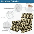 thumbnail image 4 of SCRAWLGOD Recliner Slipcovers, 4-Pieces Stretch Recliner Cover with Storage Pocket, Soft Reclining Chair Slipcover Anti Dust Furniture Protector for Pets, Abstract Geometric Black Beige, 4 of 7