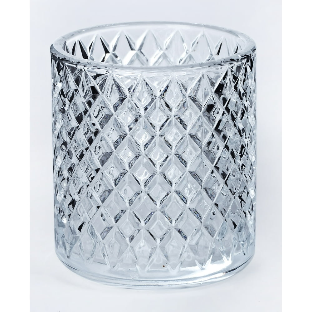 Mainstays High Clear Diamond Pattern Glass Votive and Tealight Candle