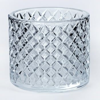 Mainstays High Clear Diamond Pattern Glass Votive and Tealight Candle Holder