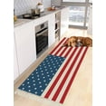 thumbnail image 3 of American Flag Hallway Runner Rug 2x6ft,4th of July Red Striped Independence Day Washable Woven Living Room Bedroom Kitchen Bathrom Carpet with Tassels,Indoor Outdoor Throw Door Mat for Entryway, 3 of 5