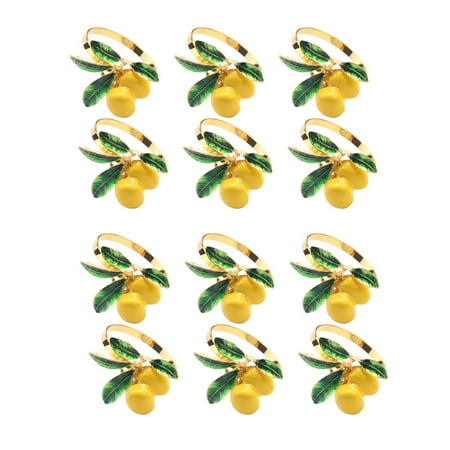

12 PCS Lemon Napkin Ring Napkin Ring Table Decoration Gold