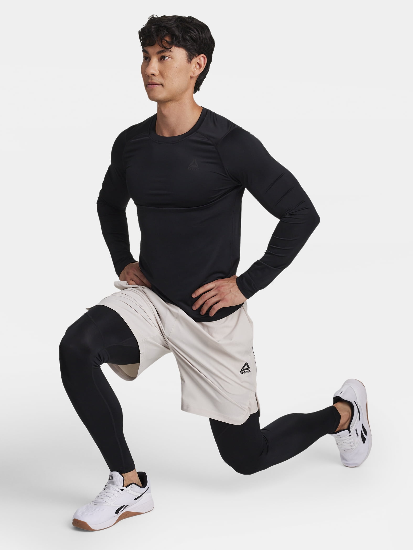 Reebok Men's and Big Men's Kinetic Compression Long Sleeve Top, Sizes XS-5XL