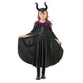thumbnail image 2 of IBTOM CASTLE Kids Girls Witch Costume Handmade Knitted Tulle Dress Evil Queen Dress up Costume for Halloween Carnival Cosplay 5-7 Years Black 3pcs, 2 of 8