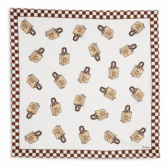 Echo Little Brown Bag Silk Scarf
