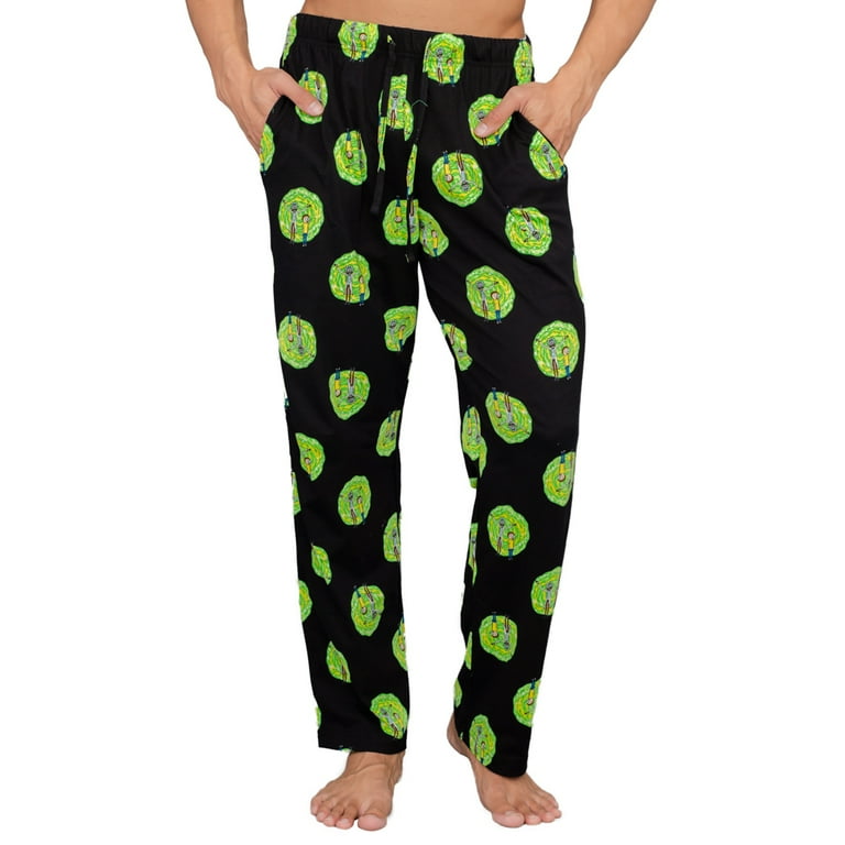 Rick and Morty Officially Licensed Adult Dimension Portal Sleep PJ Night T Shirt and Lounge Pants Set Walmart