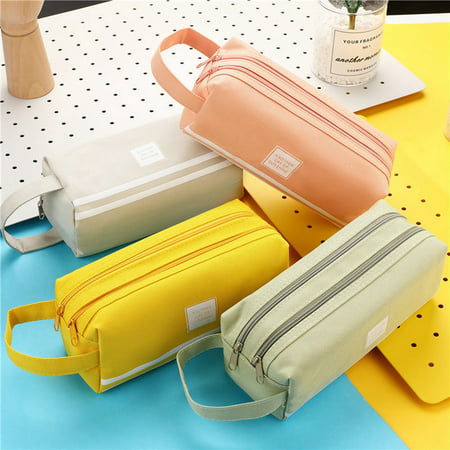 Pencil Case Simple Large Capacity 2-layer Stationery Bag Pencil Pouch ...