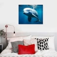 thumbnail image 4 of Nawypu Ocean Animal Cute Beluga Whale Sea Underwater Poster Picture HD Canvas Print Famous Artwork Beautiful Home Decor Bedroom Holiday Moving Gift Wall Art Decor, 4 of 4